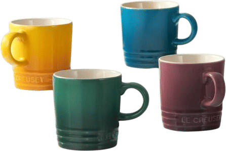 le creuset botanique espresso mugs