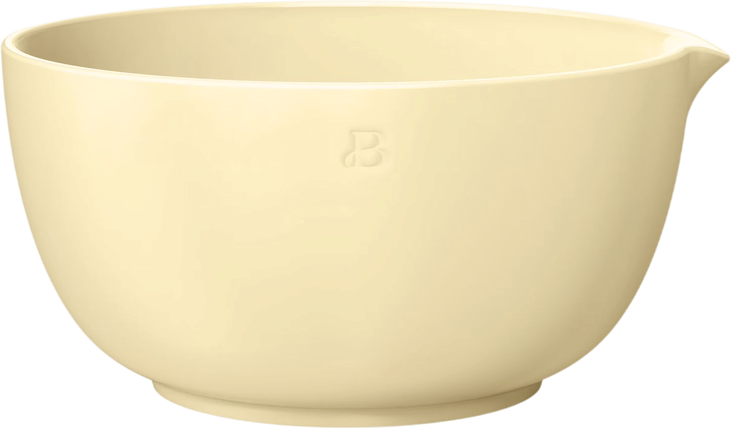 Beautiful 3 QT Stoneware Batter Mixing Bowl, Buttercream by Drew Barrymore