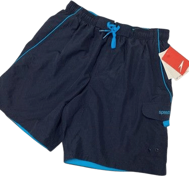 Speedo Men's Navy Blue Swim Trunks Size L