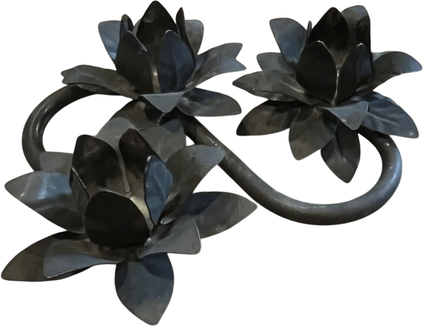 Vintage lotus candle holder
