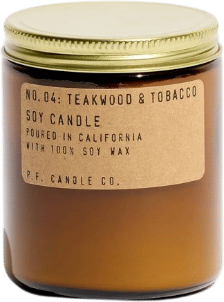 Teakwood & Tobacco Soy Candle (P.F. Candle Co.)