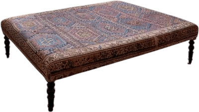 Vintage Textile Coffee Table / Ottoman