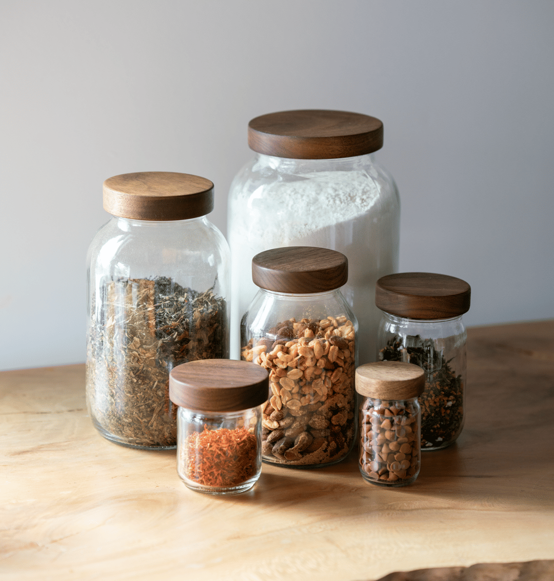 Turnco Wood Goods Mason Style Storage Jar