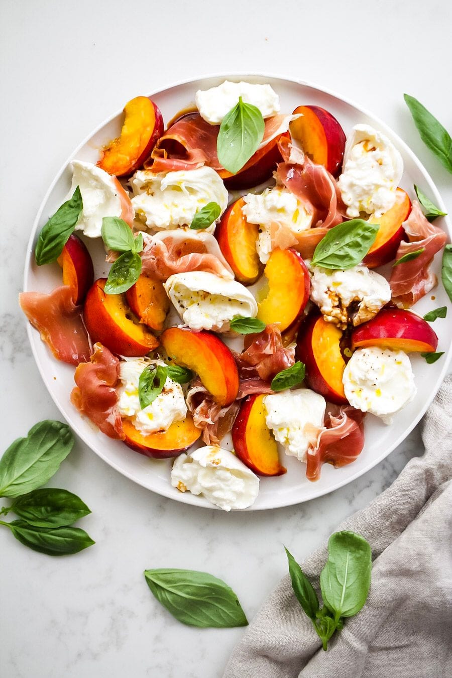 Peach, Burrata, And Prosciutto Salad