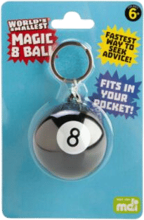 magic eight ball on a keyring
