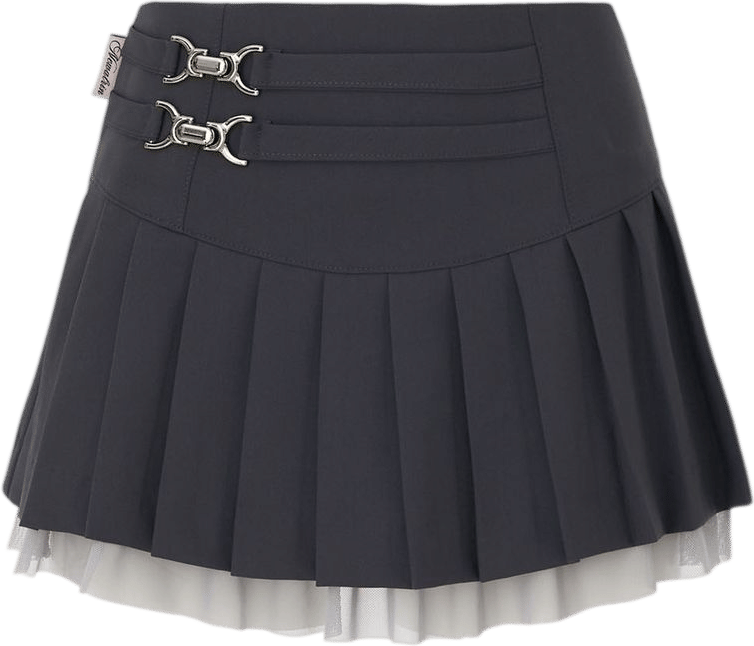 Highteen Hook Pleats Mini Skirt