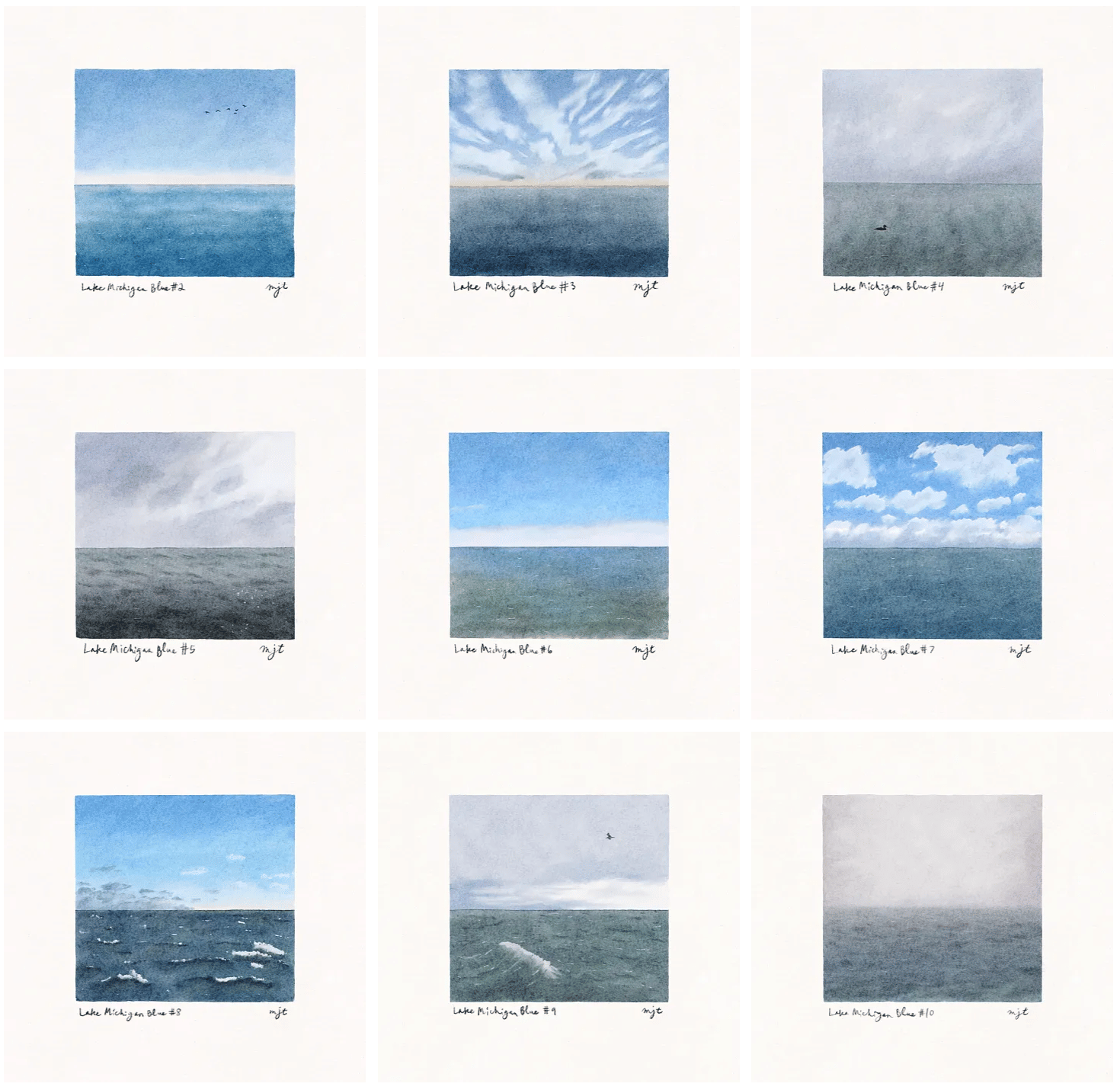 Lake Michigan color study art