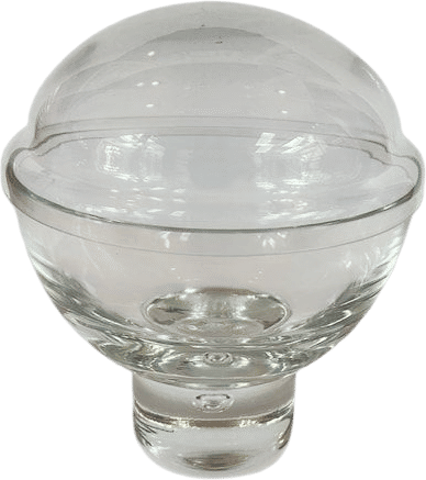 Vintage Clear Glass Globe Apothecary Jar Controlled Bubble Base Lidded Bowl 7" - Etsy