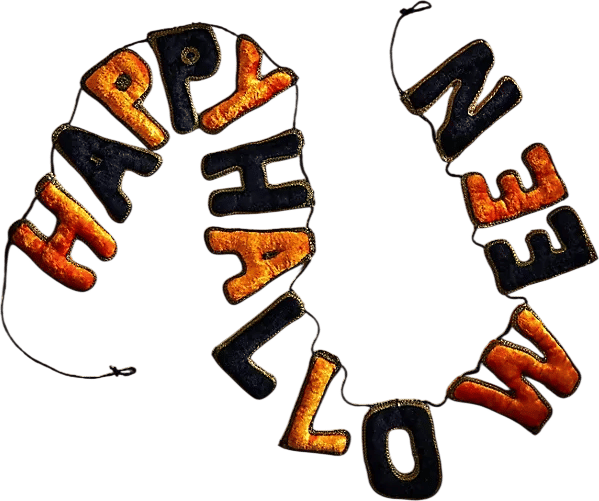 Happy Halloween Velvet Garland