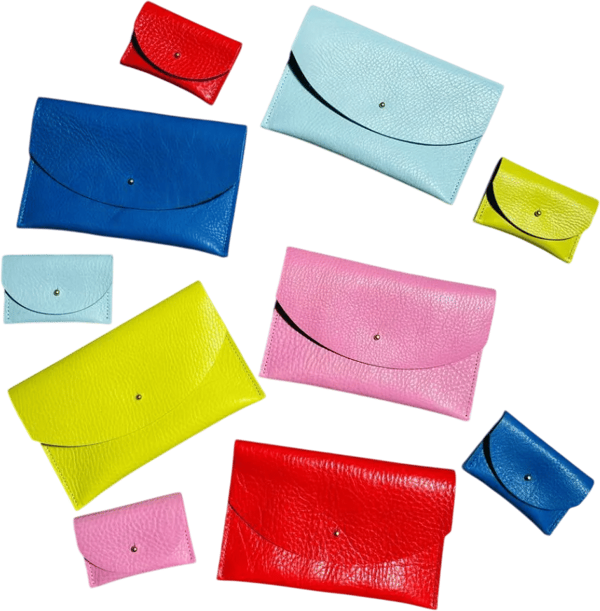 PRIMECUT Chartreuse Leather Envelope Pouch