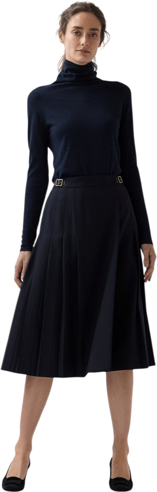 Kilt Skirt in Navy 3-Ply Plainweave