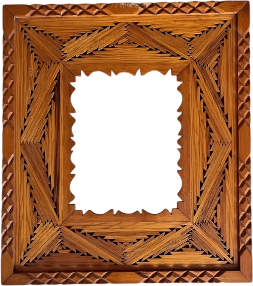 Handmade Hawaiian Carved Wooden Frame
