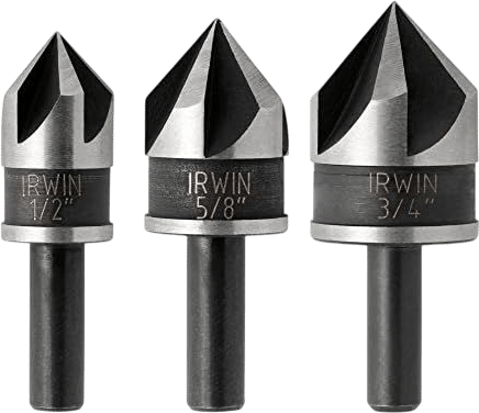 IRWIN 1877720 3-Piece Countersink Drill Bit Set