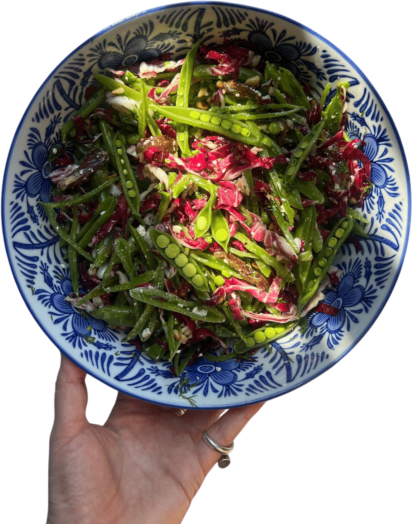 Spring Sugar Snap Pea & Radicchio Chopped Salad (GF, DF, Vegan) — Lily Feeds You