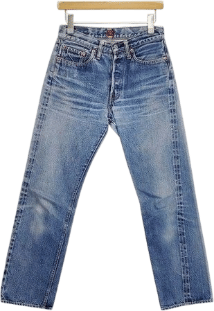 RESOLUTE 710 W28 Paper Patch Button Fly Jeans Denim pants Light blue 5-1228G∞