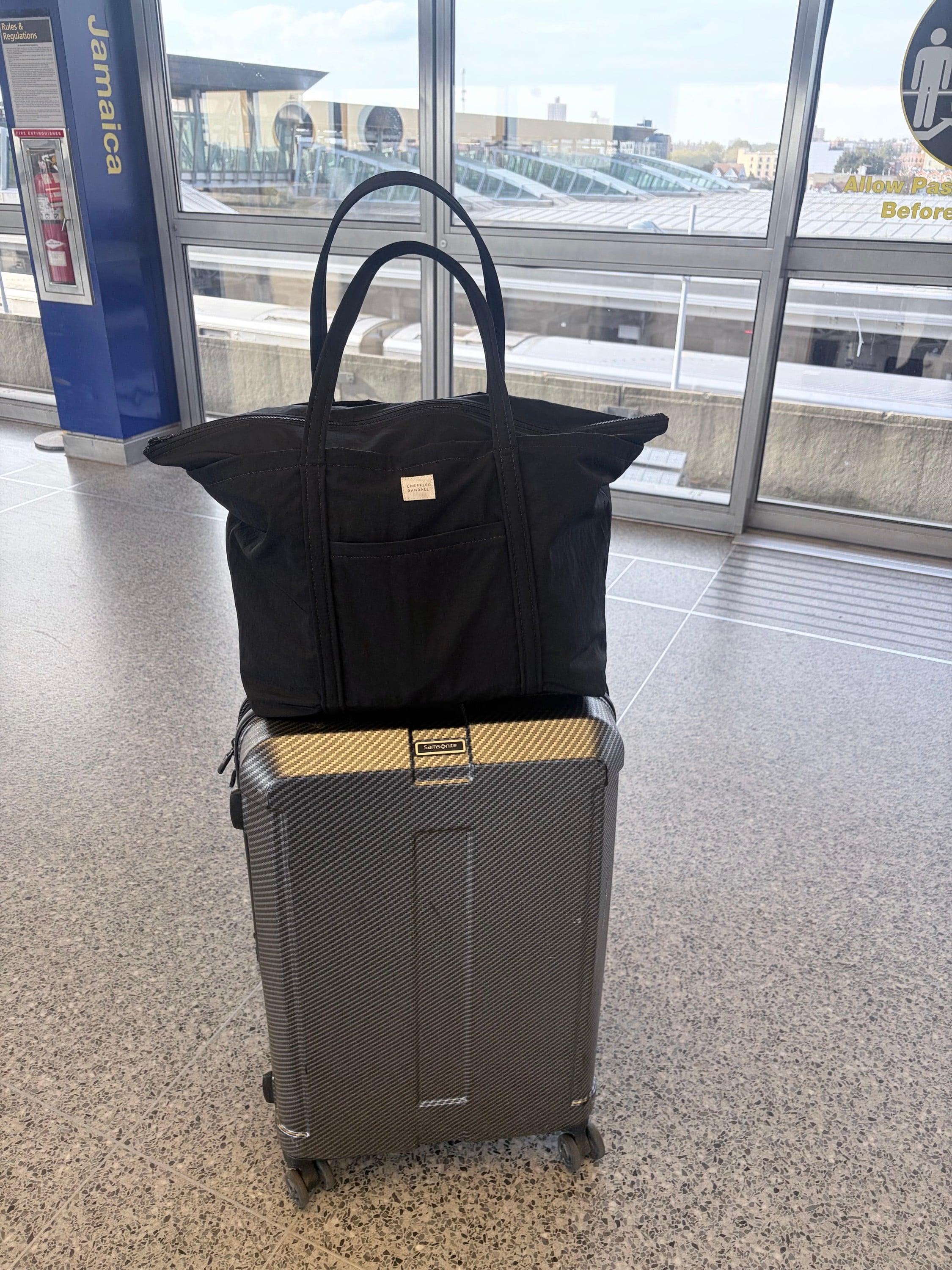 Take public transit to the airport, splurge on an uber on your way home