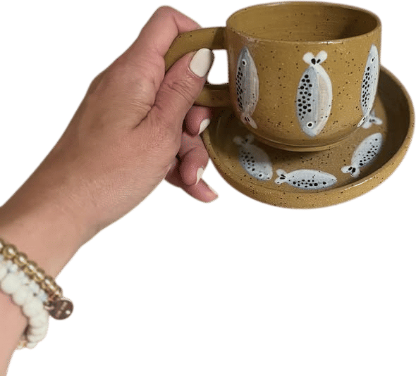 neatnick ceramic fish mug