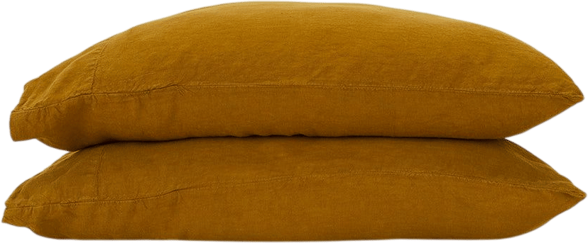 Hawkins New York Simple Linen Pillowcases in bronze