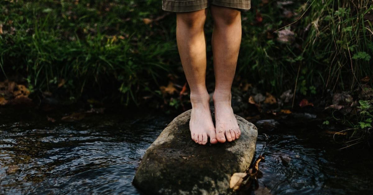 Taking a walk barefoot