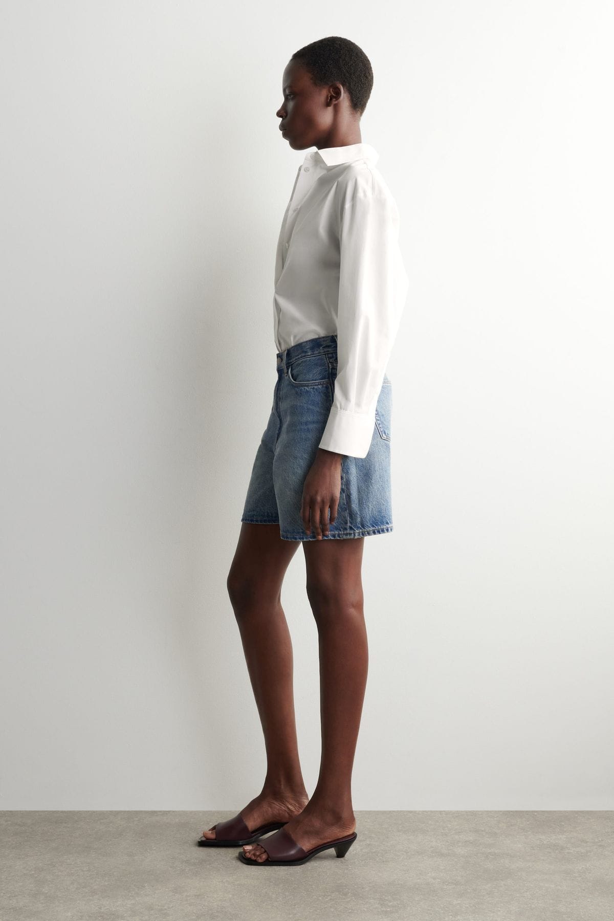 COS High-Rise Denim Shorts