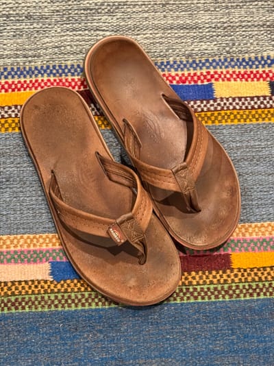 Single Layer Premier Leather Flip Flops