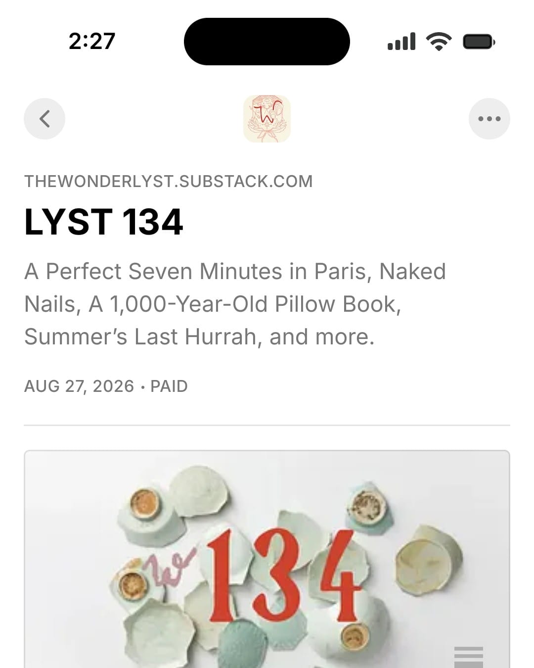 LYST 134
