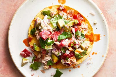 Spicy Tuna and Avocado Tostadas Recipe