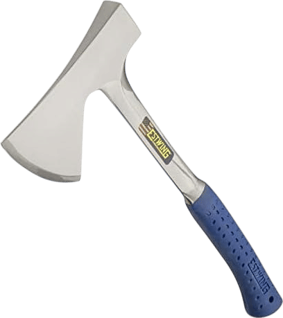 ESTWING Camper's Axe - 16" Hatchet with Forged Steel Construction & Shock Reduction Grip - E44A