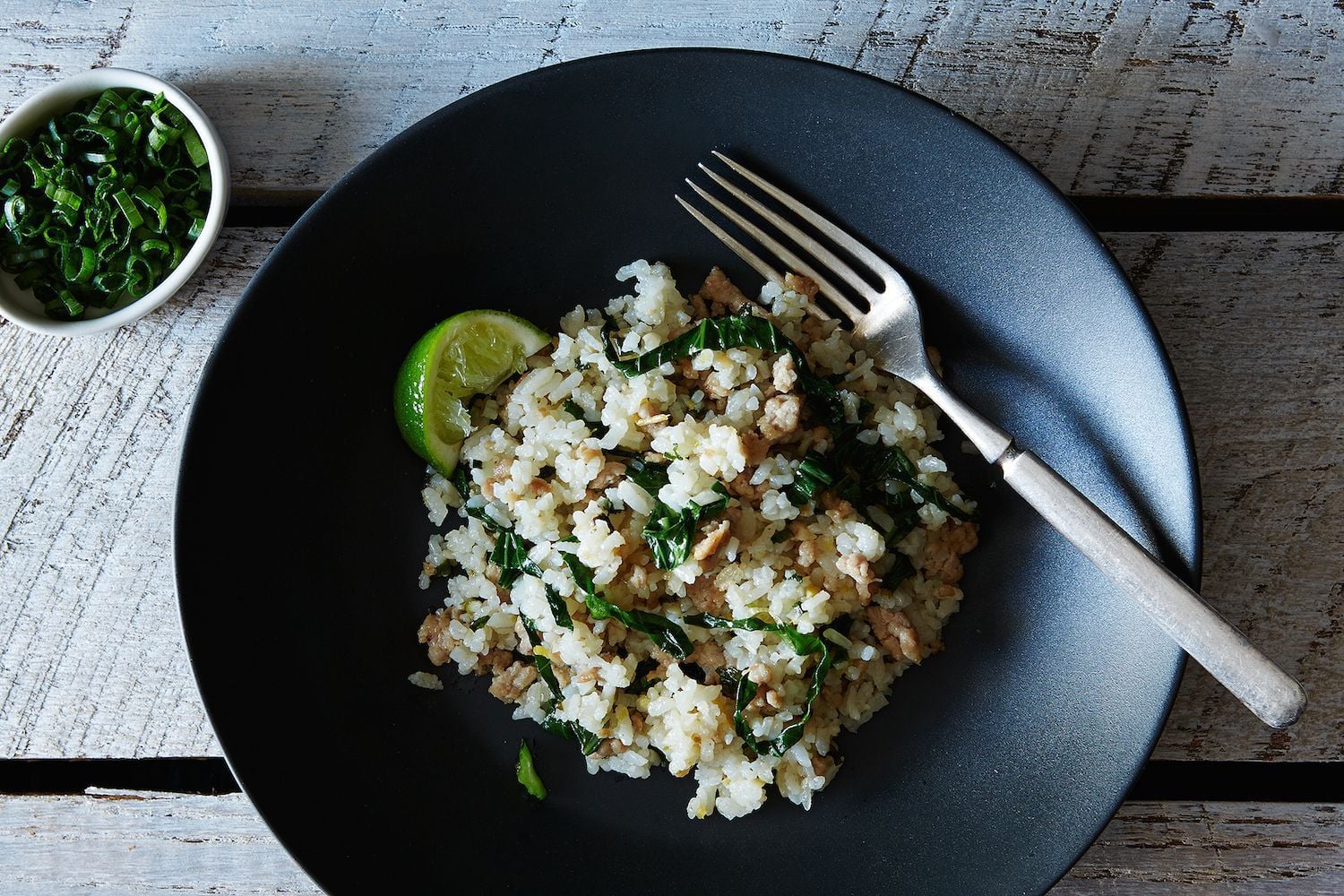 Fried scallion pork and coconut rice from food52. Maybe not 30 mins but it kinda feels like it could be. Either way hiiiiighly rewarding and cooozy fun.