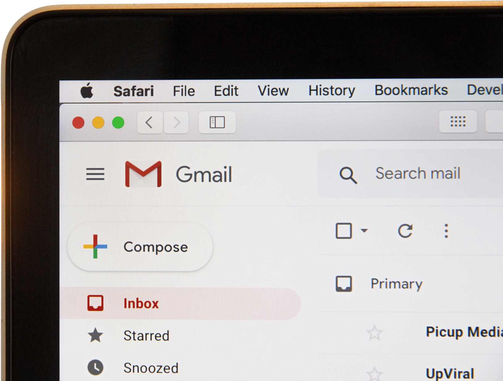 checking email