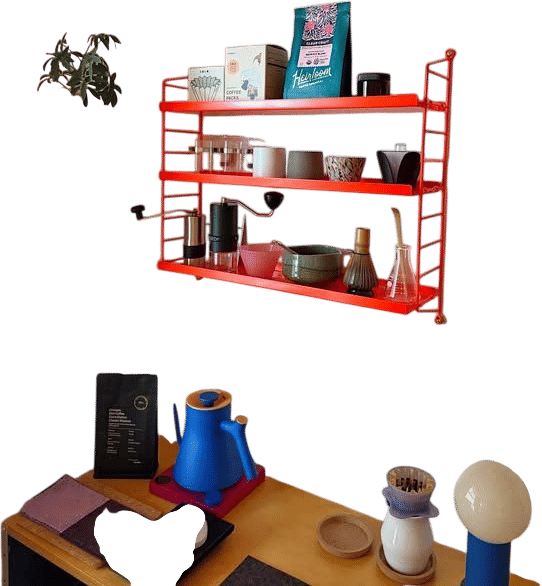 String Furniture String Pocket Shelf Neon Orange