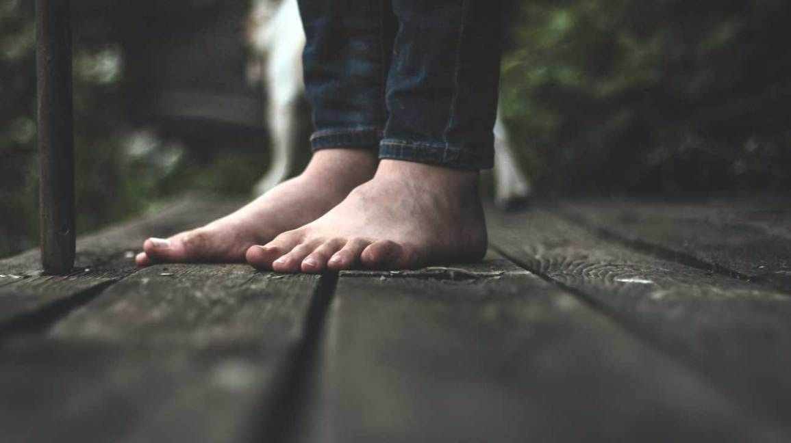 going barefoot