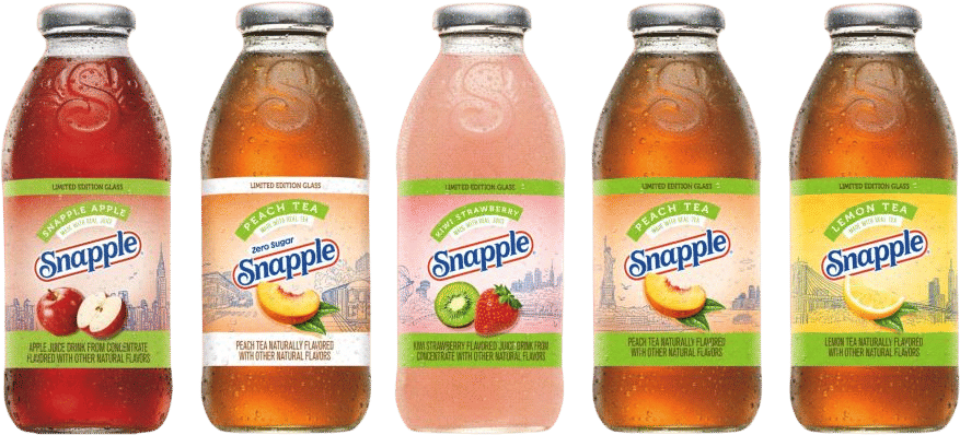 LTD edition Snapple glass bottles
