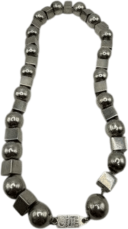 Vintage Silver Spheres and Cubes Necklace