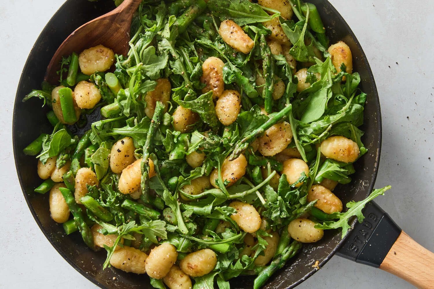 Skillet Gnocchi With Miso Butter and Asparagus Recipe