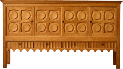 1960s Carved Oak Sideboard
