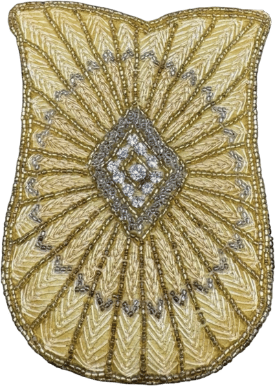 Vintage Tulip Beaded Evening Clutch