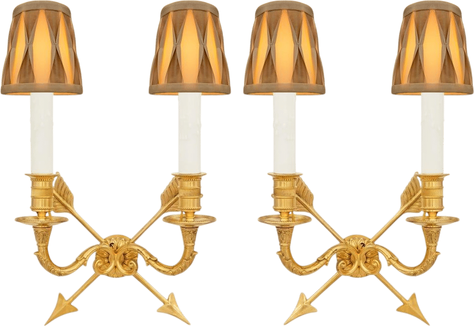 French 19th century Neo-Classical St. Ormolu sconces