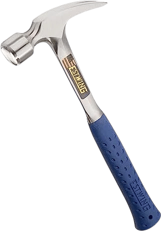 ESTWING Framing Hammer - 22 oz Straight Rip Claw with Smooth Face & Shock Reduction Grip - E3-22SR