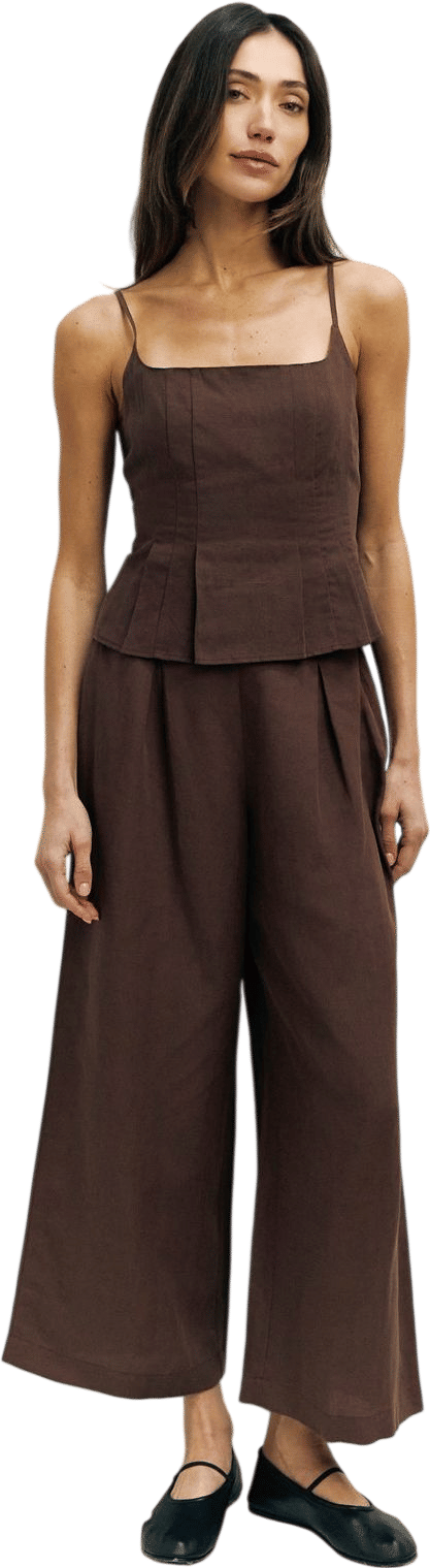 Jocelyn Pleated Linen Pants