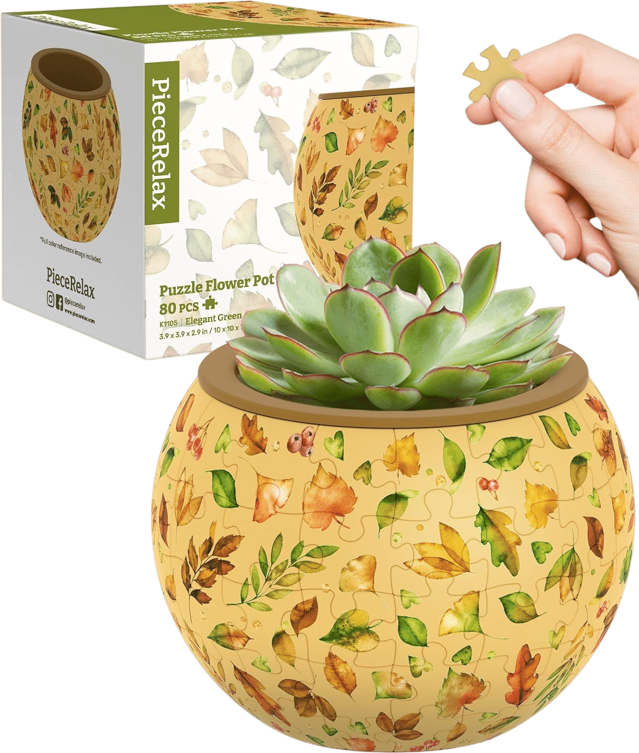 PieceRelax Unique 3D Puzzle Planter (K1105)