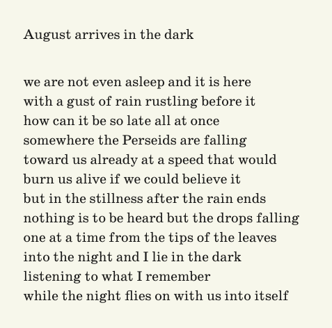 Nocturne II - W.S. Merwin
