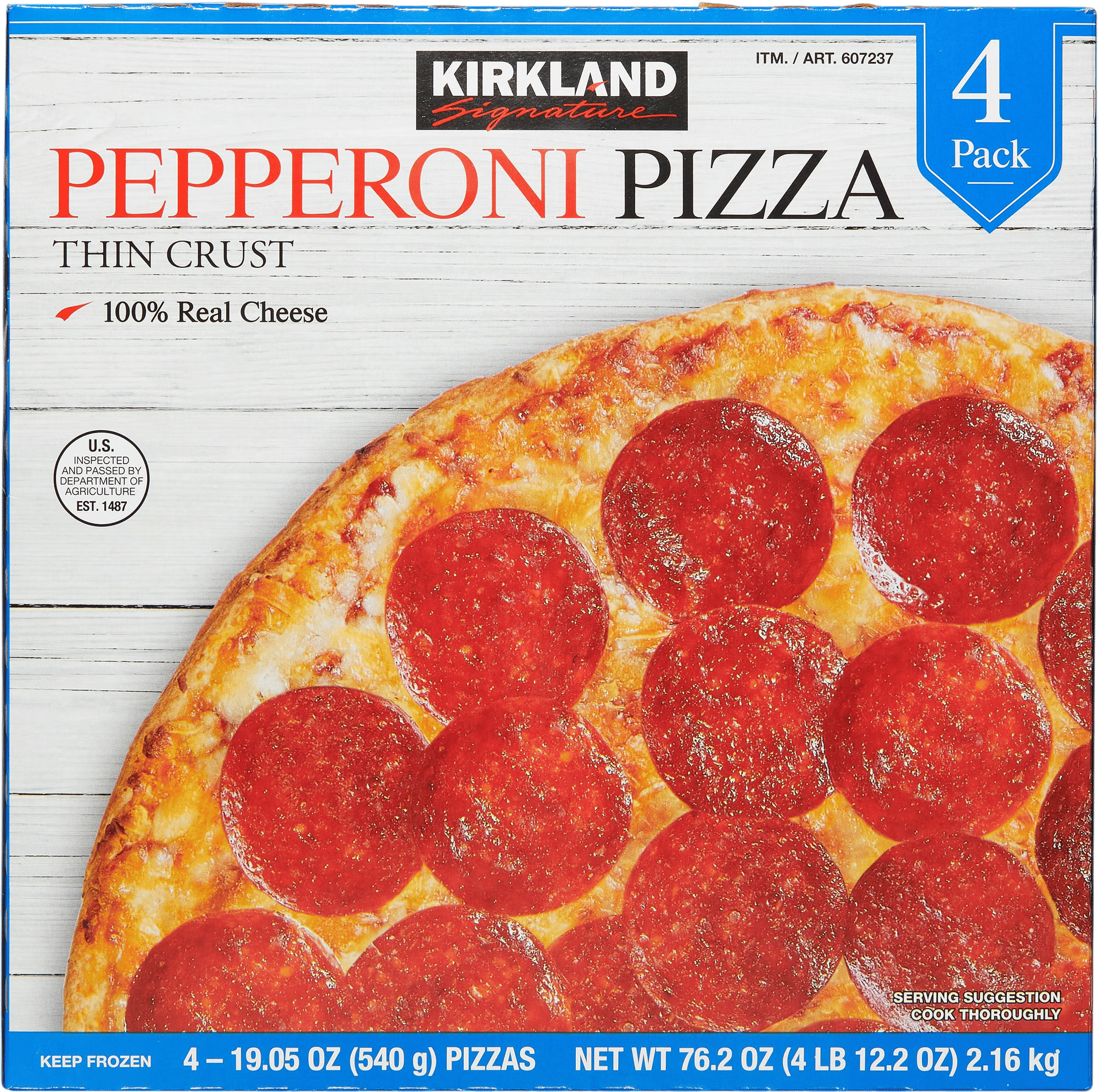 Kirkland Signature Frozen Pepperoni Pizza
