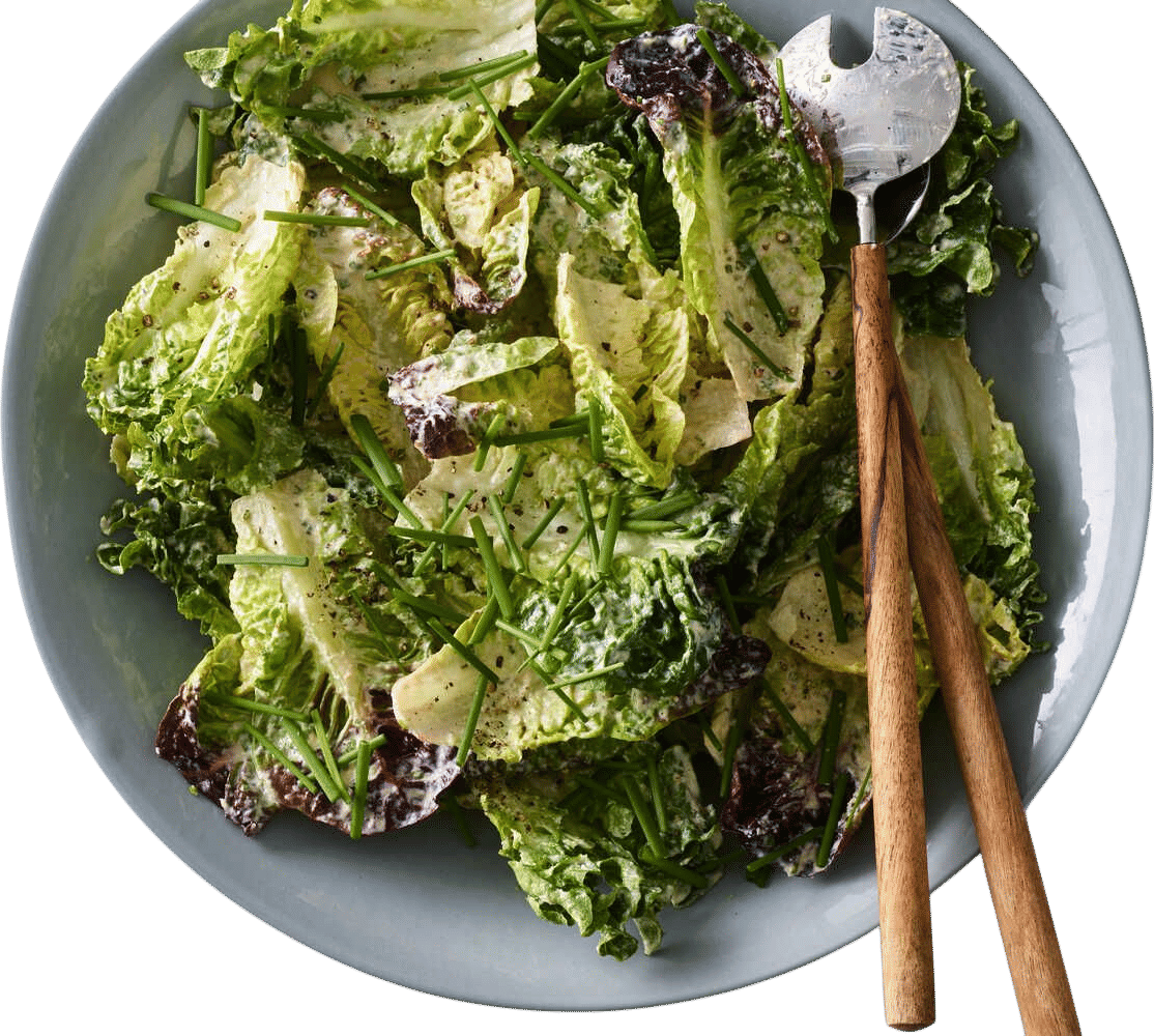 Green Salad With Sour Cream and Onion Dressing