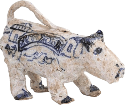 Venice Beach Cow Ceramic Figurine