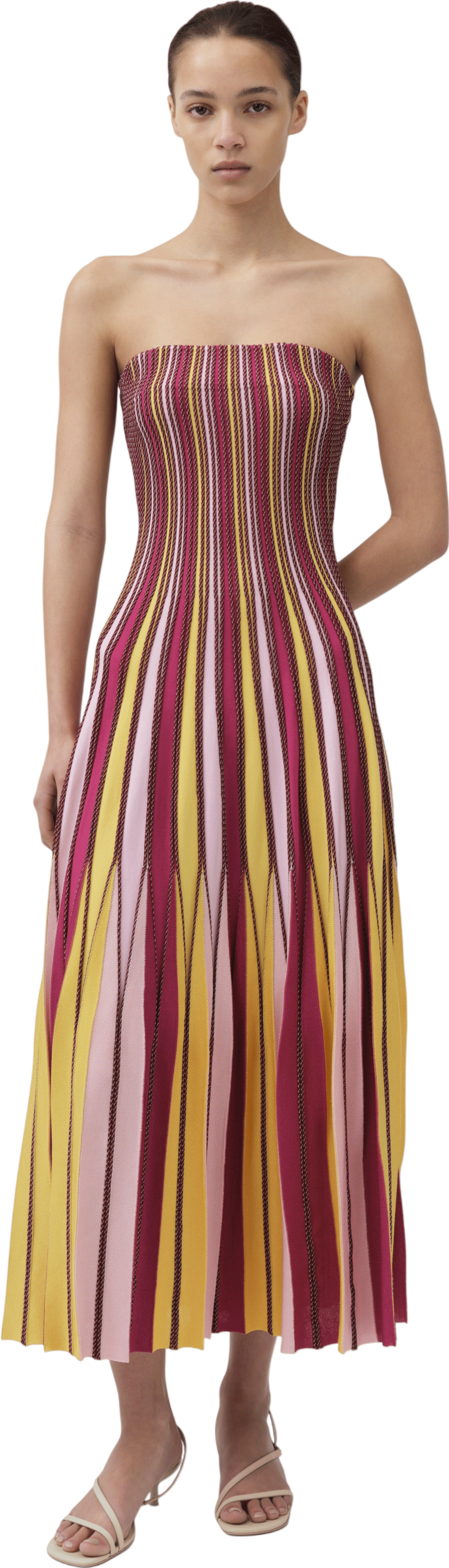 Soleil Striped Midi Dress
