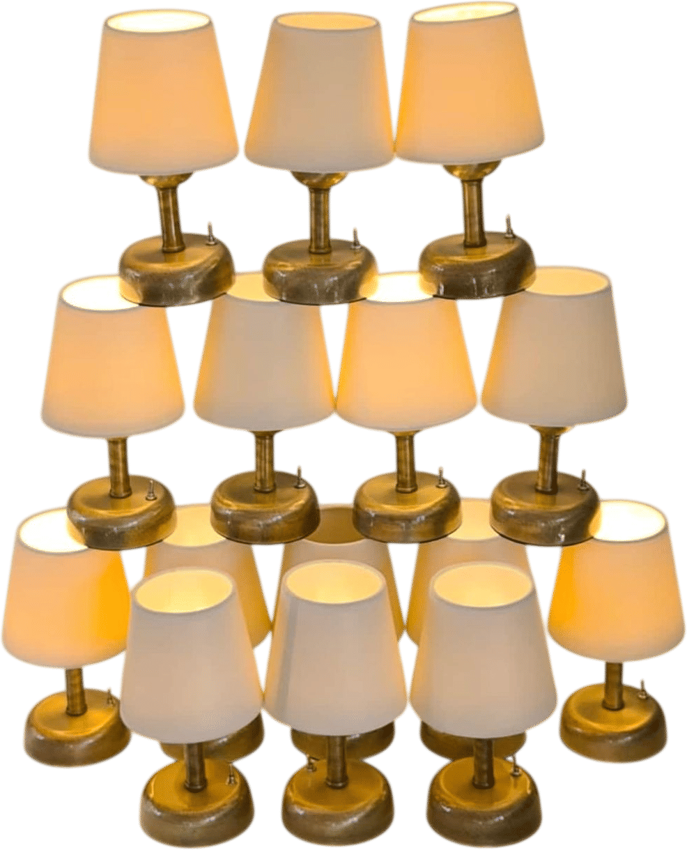 Cordless Antique Gold Table Lamp