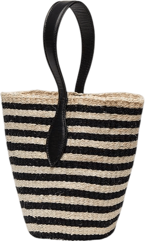 Single Handle Basket - Black and Cream