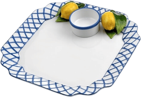 Scully & Scully Majolica Chip and Dip Platter