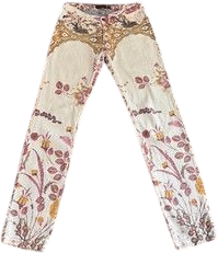 Roberto Cavalli Pantalone Donna Floral Jeans AOP Italia Y2K Vintage Taglia 31 | eBay